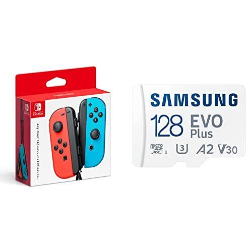Microsd Set Genuine Nintendo Joy-Con L Neon Red/R Blue Samsung Card 128Gb