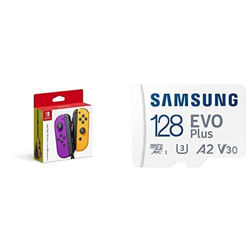 Microsd Set Nintendo Genuine Joy-Con L Neon Purple/R Orange Samsung Card 128Gb