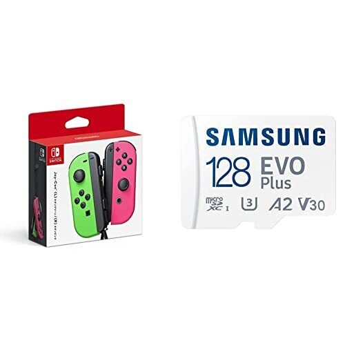 Microsd Set Genuine Nintendo Joy-Con L Neon Green/R Pink Samsung Card 128Gb